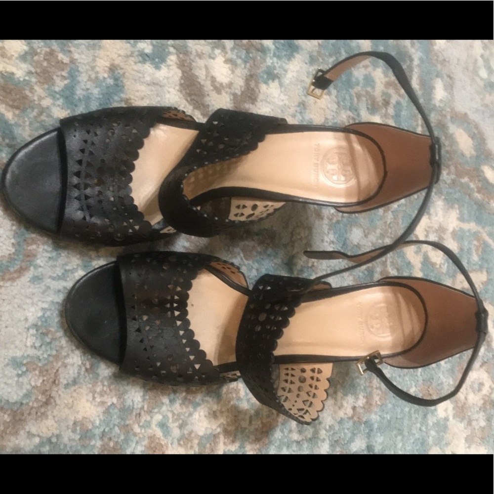 Black Tory Burch Wedges